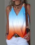 Printed V-Neck Vest Top