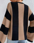 Women's Round Neck Long Sleeve Knitted Sweater