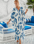 Ocean Haze Flowy Midi Dress