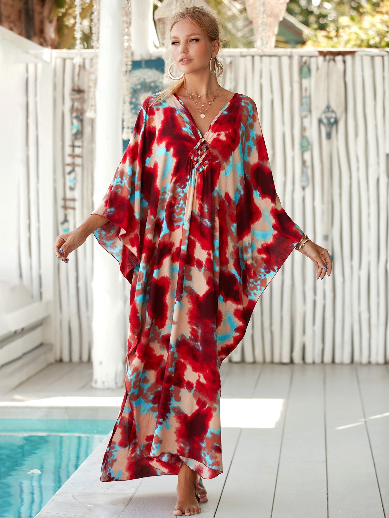 Chic Wrap Dress with Natural Rustic Vibes