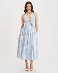 French Style Bow Halter Neck Dress
