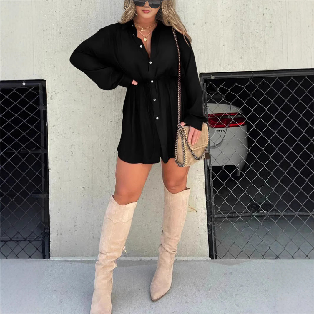 Splendid Teal Tie Waist Dress for Casual Walks
