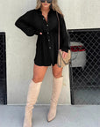 Splendid Teal Tie Waist Dress for Casual Walks