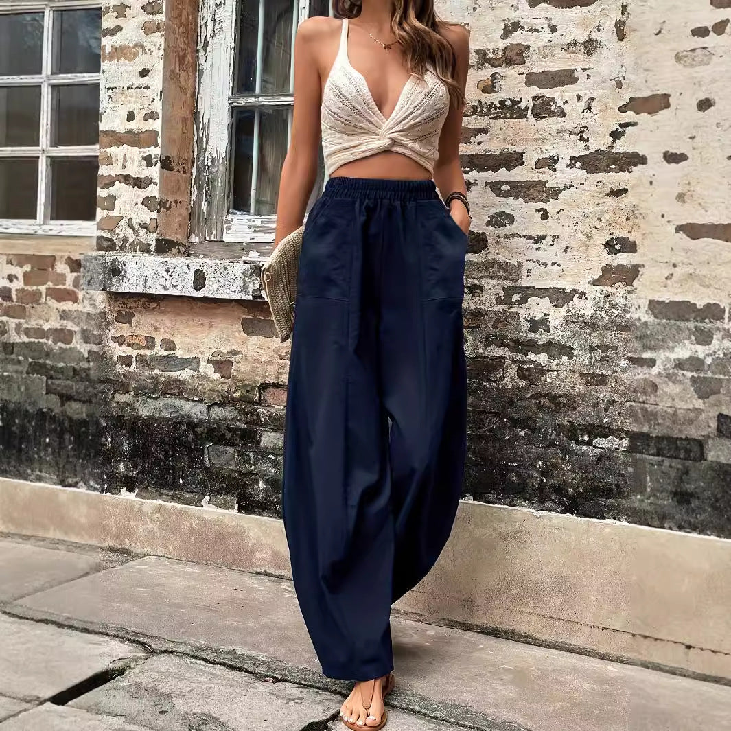 Elastic Waist Cargo Trousers