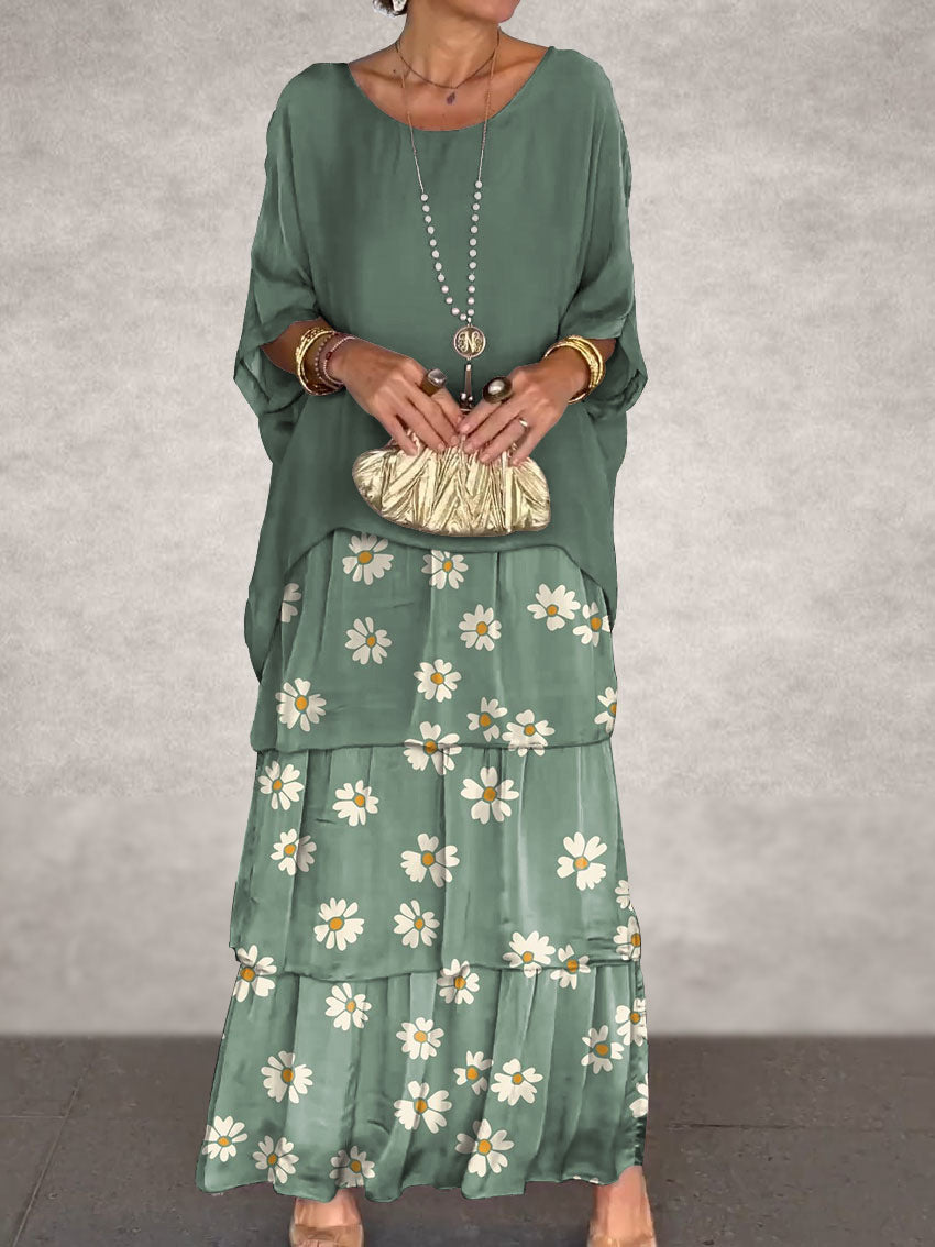 Fashion Batwing Long Dress