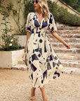 Chic V-Neck Floral Summer Dress