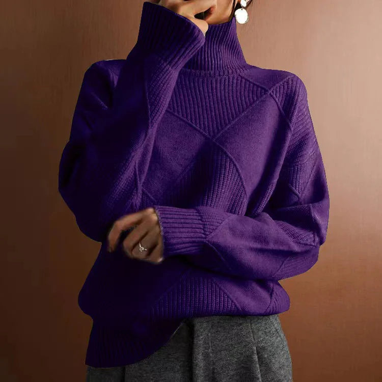 Loose Fit High Neck Sweater
