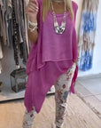 Flowy Sleeveless Tunic Top for Casual Wear