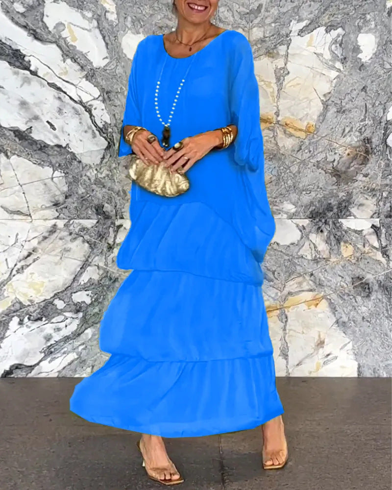 Fashion Batwing Long Dress