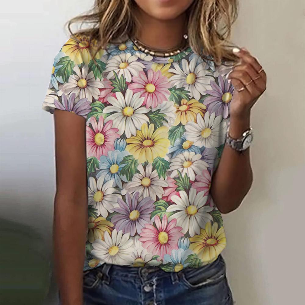 Flora Fade Short Sleeve Top