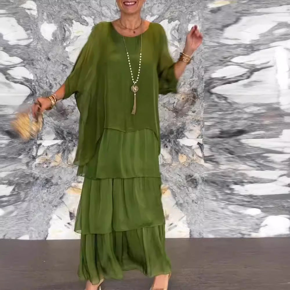 Fashion Batwing Long Dress
