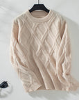 Geometric Round Neck Long Sleeve Sweater
