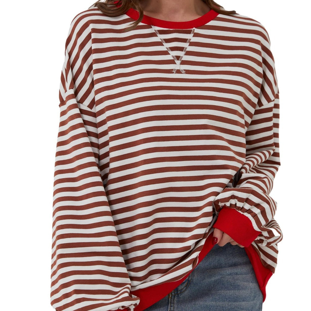 Long Sleeve Striped Pullover Casual Shirt