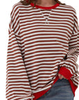 Long Sleeve Striped Pullover Casual Shirt