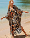 Lightweight Kaftan Dress in Coastal Tones