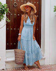 Elegant V-Neck Sleeveless Midi Dress