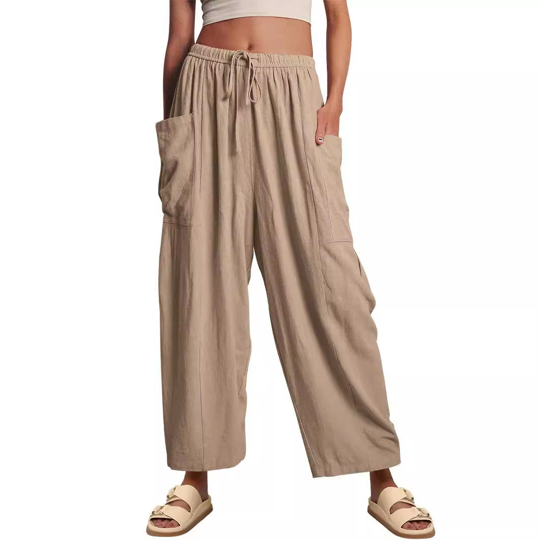 Comfy High Waist Loose Fit Trousers
