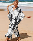 Feminine Wrap Dress in Whisper Fade Tones