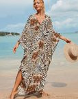 Elegant Lounge Dress in Luxe Snake Design