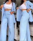 Women’s Lapel Suit with Straight Pants