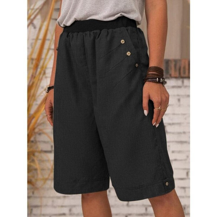 Cotton Linen Casual Shorts
