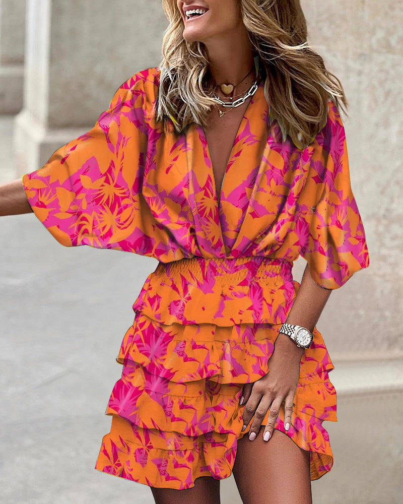 Chic Tunic Dress with Classic V-Neckline