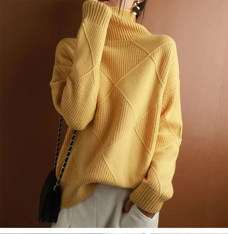 Loose Fit High Neck Sweater