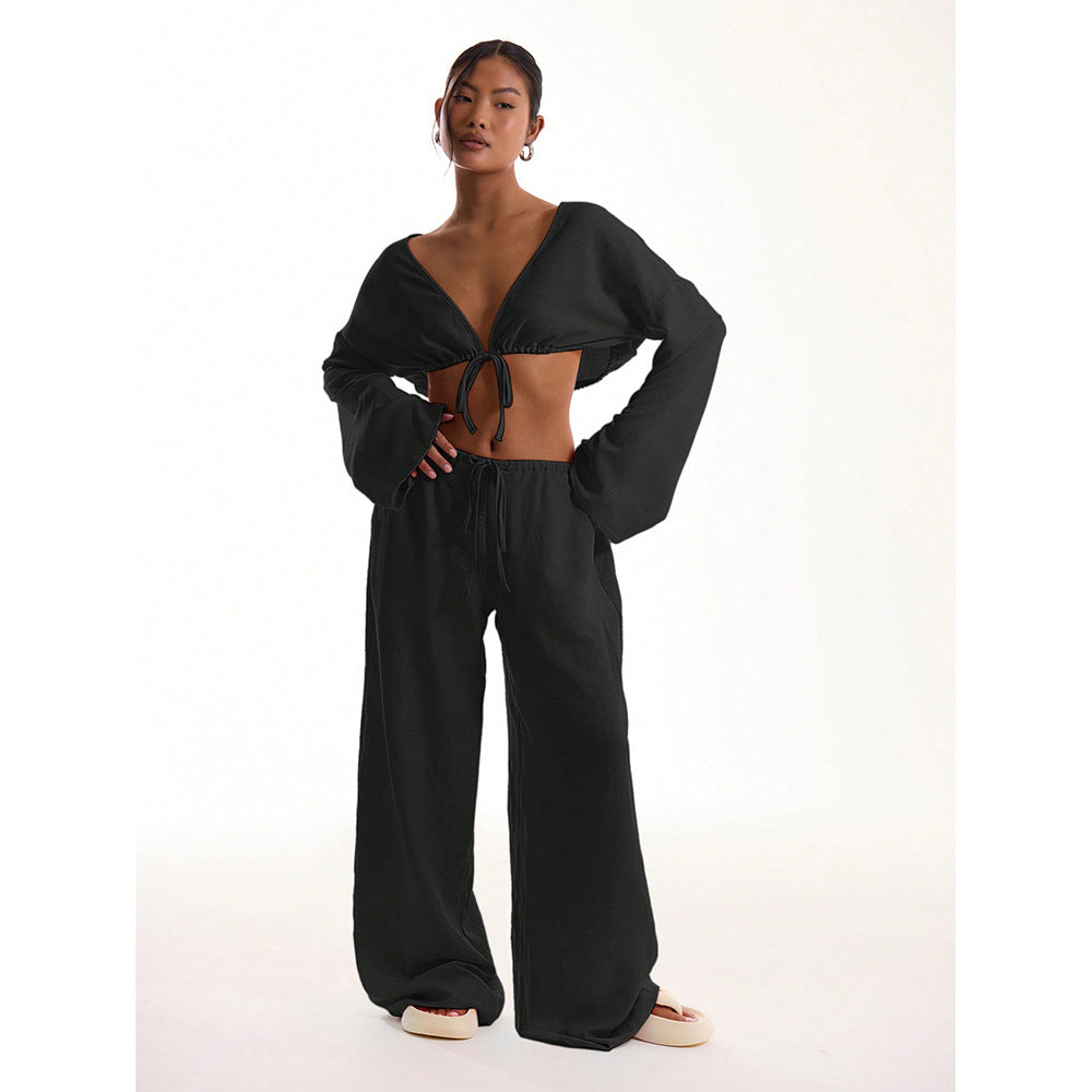 Women’s Ice Silk Straight Leg Trousers