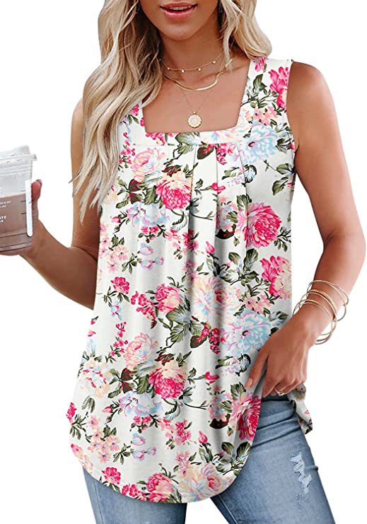 Fashion Sleeveless Square Neck Top