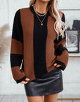 Women's Loose Round Neck Knitted Sweater