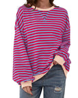 Long Sleeve Striped Pullover Casual Shirt