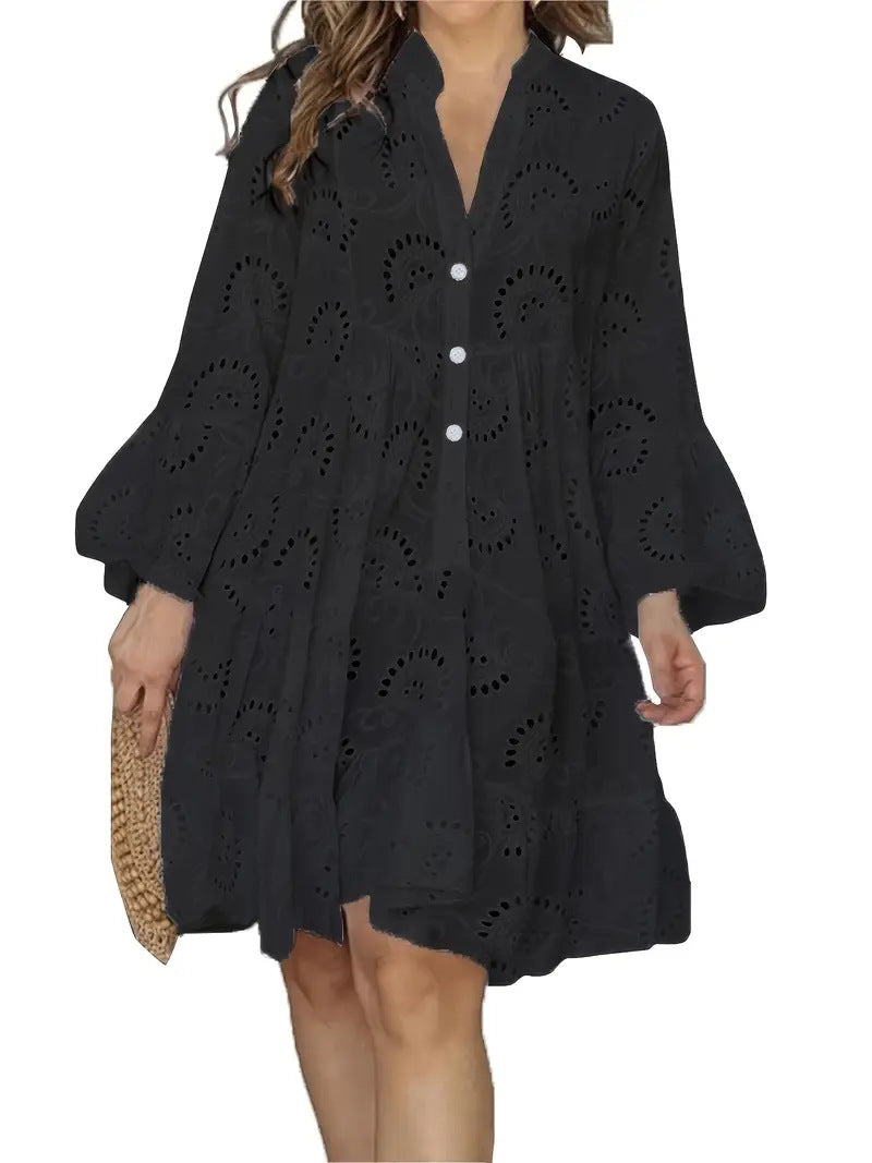 Elegant Hollow Pattern Dress