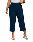 Comfortable High Waist Striped Pants