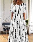 Casual Round Neck Long Dress