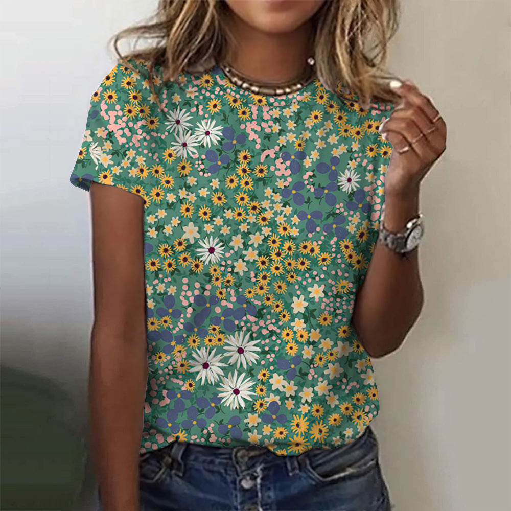 Lightweight Flower Mood Tee for Casual Looks