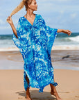 Chic Kimono-Style Dress in Amber Tide Hues