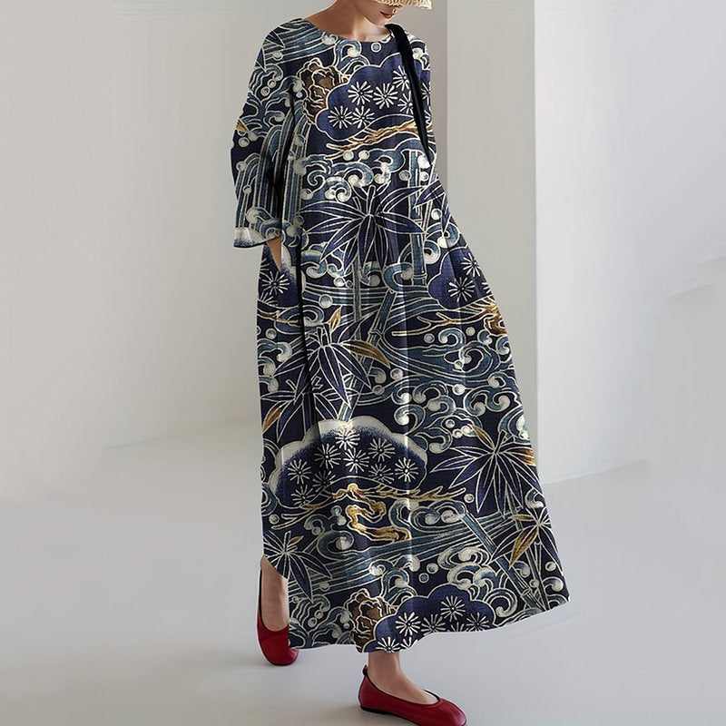 Trendy Floral Printed Midi Dress