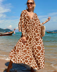 Earth-Tone Maxi Dress in Soft Clay Hue
