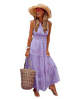 Elegant V-Neck Sleeveless Midi Dress