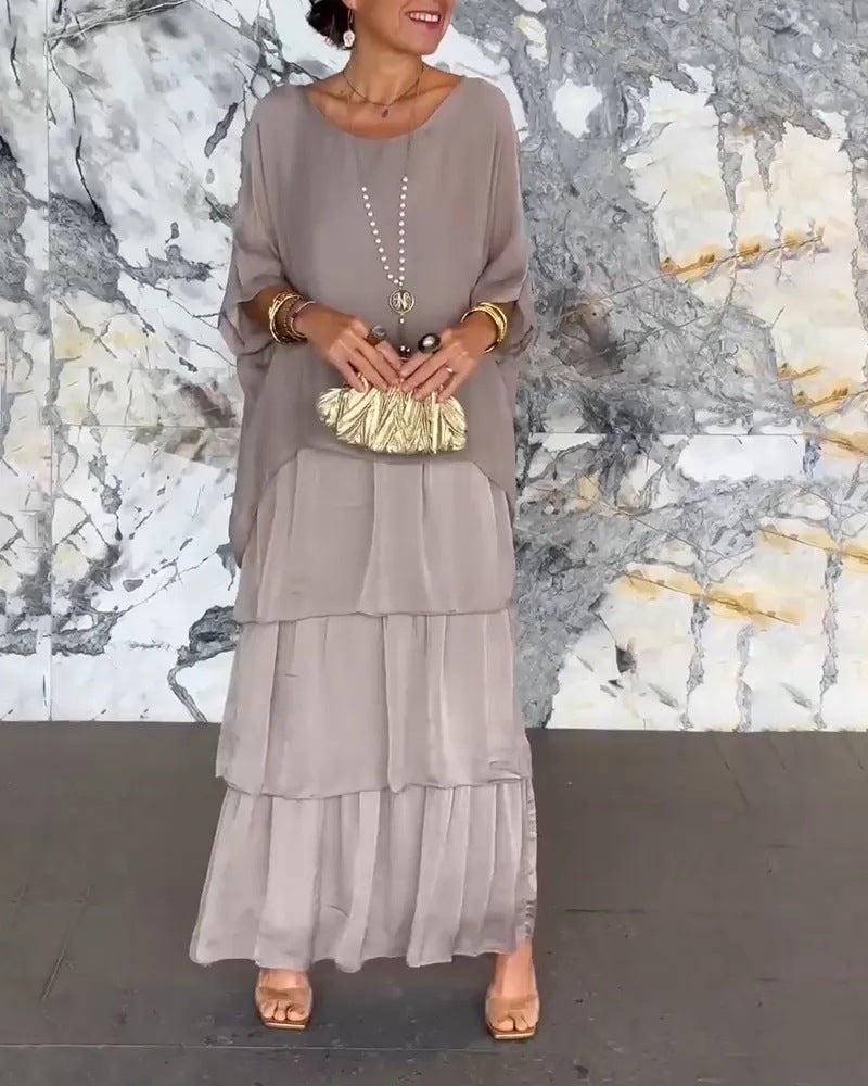 Fashion Batwing Long Dress