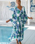 Wildflower Print Wrap Dress with Flowing Fit