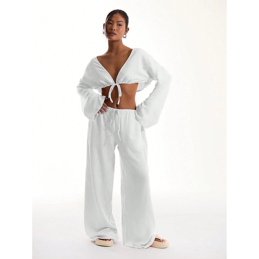 Women’s Ice Silk Straight Leg Trousers