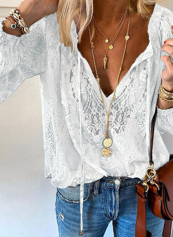 Casual Summer Lace Blouse – Lightweight, Breathable Style for Effortless Warm-Weather Outfits