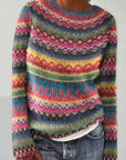 Patterned Knitwear Retro Sweater