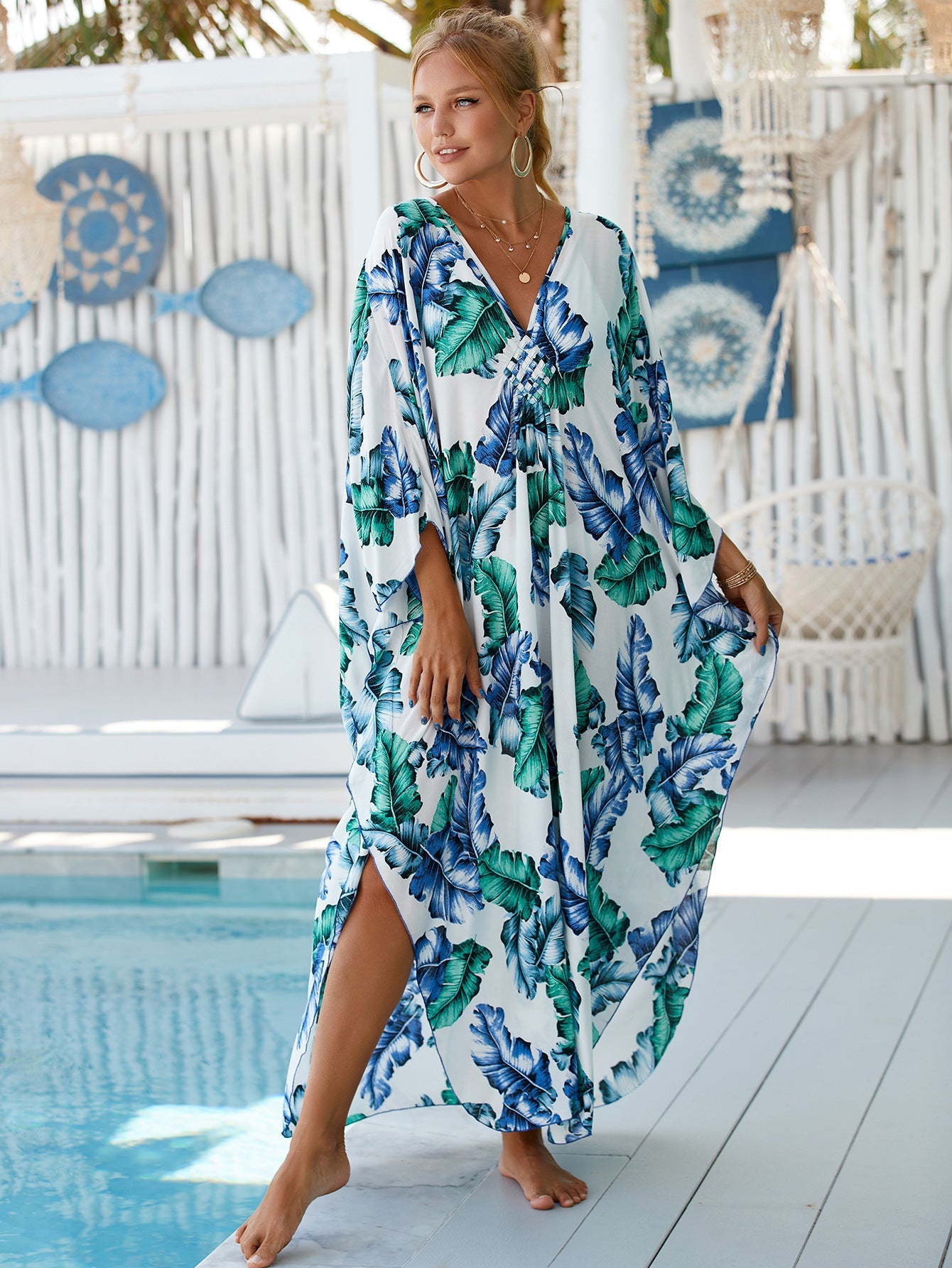 Wildflower Print Wrap Dress with Flowing Fit