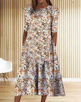 Casual Round Neck Long Dress