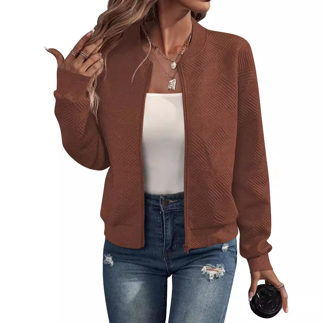 Trendy Solid Color Women’s Casual Jacket