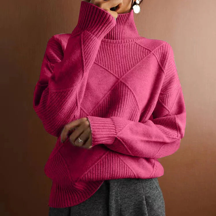Loose Fit High Neck Sweater