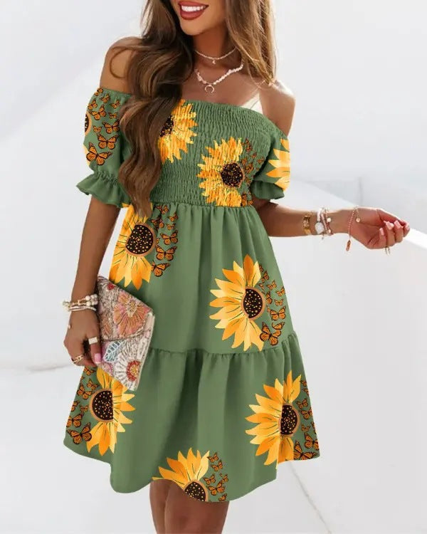 One Shoulder Casual Dress