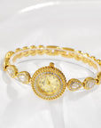 French-Style Waterdrop Crystal Watch